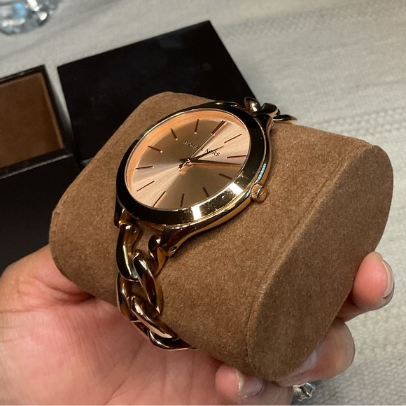 Michael Kors Slim Runway Rose Gold Watch - Picture 6 of 13